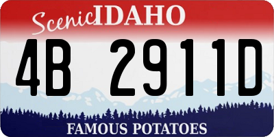 ID license plate 4B2911D