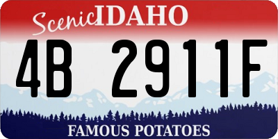 ID license plate 4B2911F