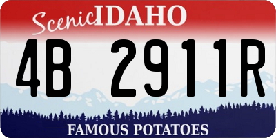 ID license plate 4B2911R