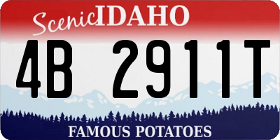ID license plate 4B2911T