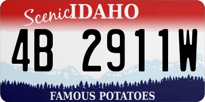 ID license plate 4B2911W