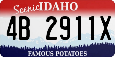 ID license plate 4B2911X