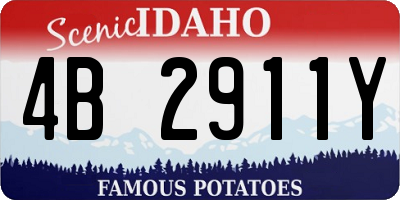 ID license plate 4B2911Y
