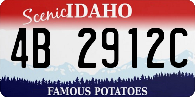 ID license plate 4B2912C