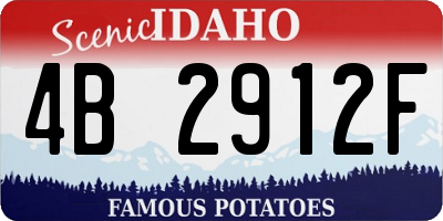 ID license plate 4B2912F