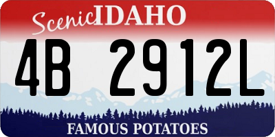 ID license plate 4B2912L
