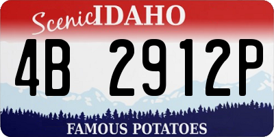 ID license plate 4B2912P