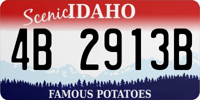 ID license plate 4B2913B