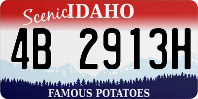 ID license plate 4B2913H