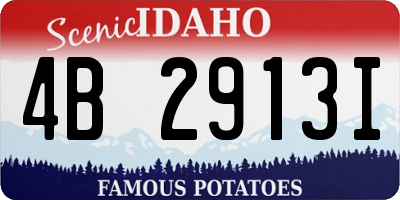 ID license plate 4B2913I