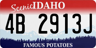 ID license plate 4B2913J
