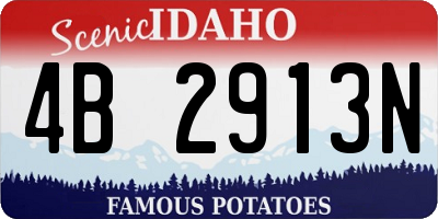 ID license plate 4B2913N