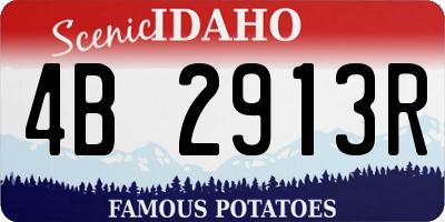 ID license plate 4B2913R