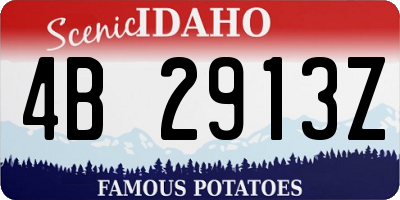 ID license plate 4B2913Z