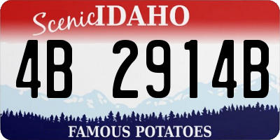 ID license plate 4B2914B