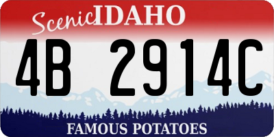 ID license plate 4B2914C
