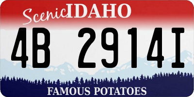 ID license plate 4B2914I