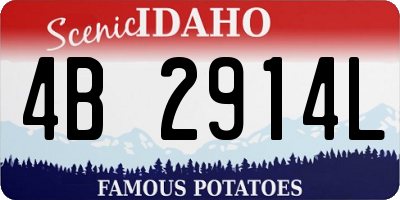 ID license plate 4B2914L