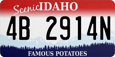 ID license plate 4B2914N