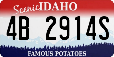 ID license plate 4B2914S
