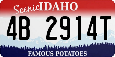 ID license plate 4B2914T