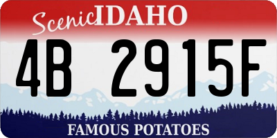 ID license plate 4B2915F
