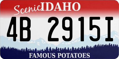 ID license plate 4B2915I