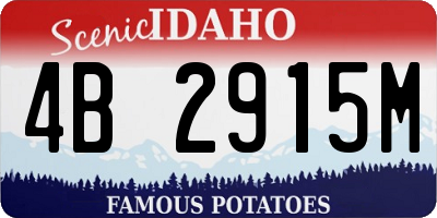 ID license plate 4B2915M