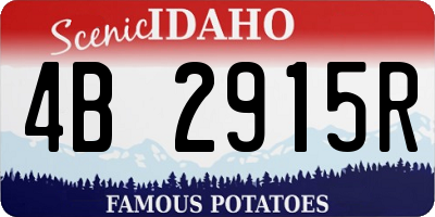 ID license plate 4B2915R