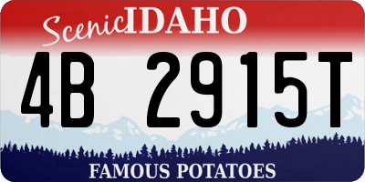 ID license plate 4B2915T