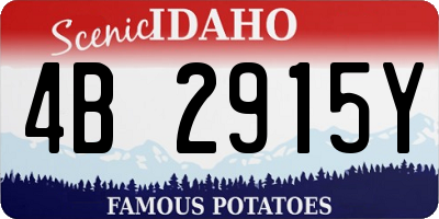 ID license plate 4B2915Y