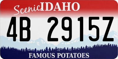 ID license plate 4B2915Z