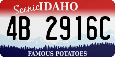 ID license plate 4B2916C