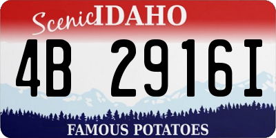 ID license plate 4B2916I