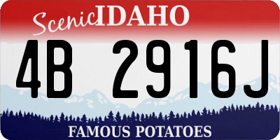 ID license plate 4B2916J