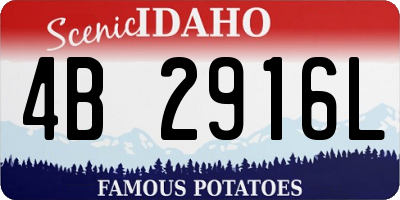 ID license plate 4B2916L