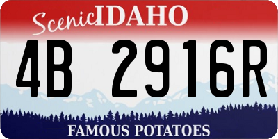ID license plate 4B2916R