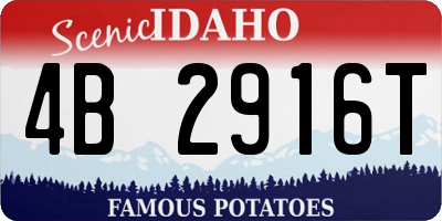 ID license plate 4B2916T