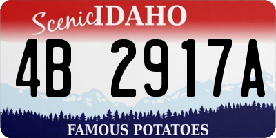 ID license plate 4B2917A