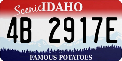 ID license plate 4B2917E