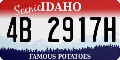 ID license plate 4B2917H