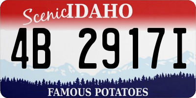 ID license plate 4B2917I