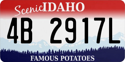 ID license plate 4B2917L