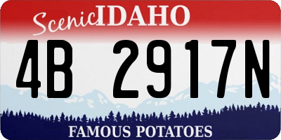 ID license plate 4B2917N