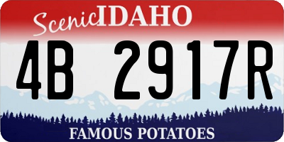ID license plate 4B2917R