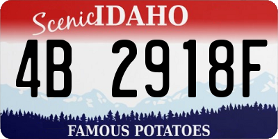 ID license plate 4B2918F