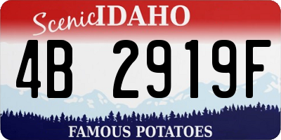 ID license plate 4B2919F