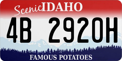 ID license plate 4B2920H