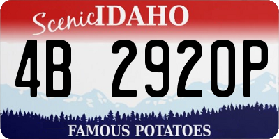 ID license plate 4B2920P