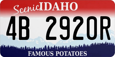 ID license plate 4B2920R
